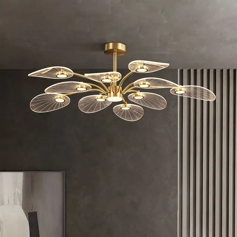 Gold Peacock LED Chandelier