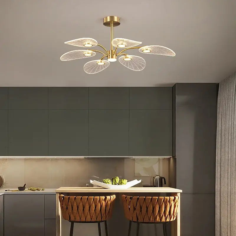 Gold Peacock LED Chandelier