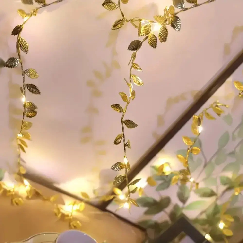 Gold Leaf Fairy Lights