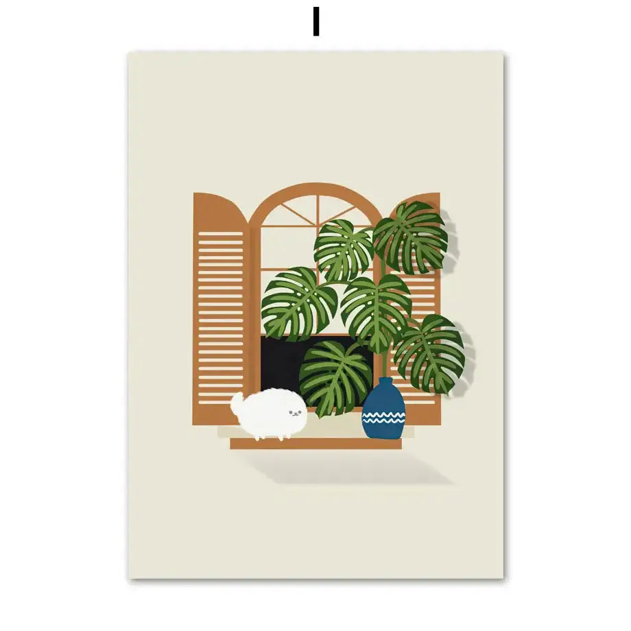 Botanical Green Plant Set