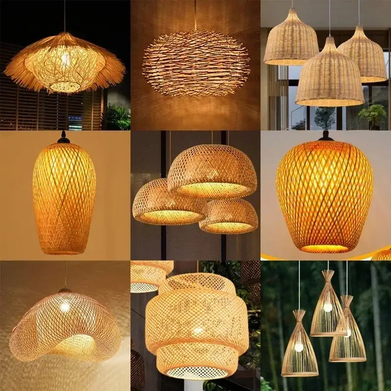 Bamboo Woven Pendant Light