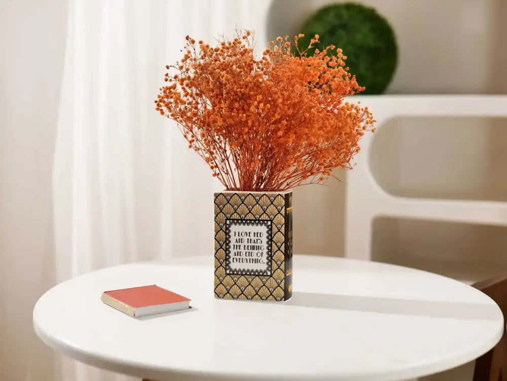 Navy Ceramic Book Vase