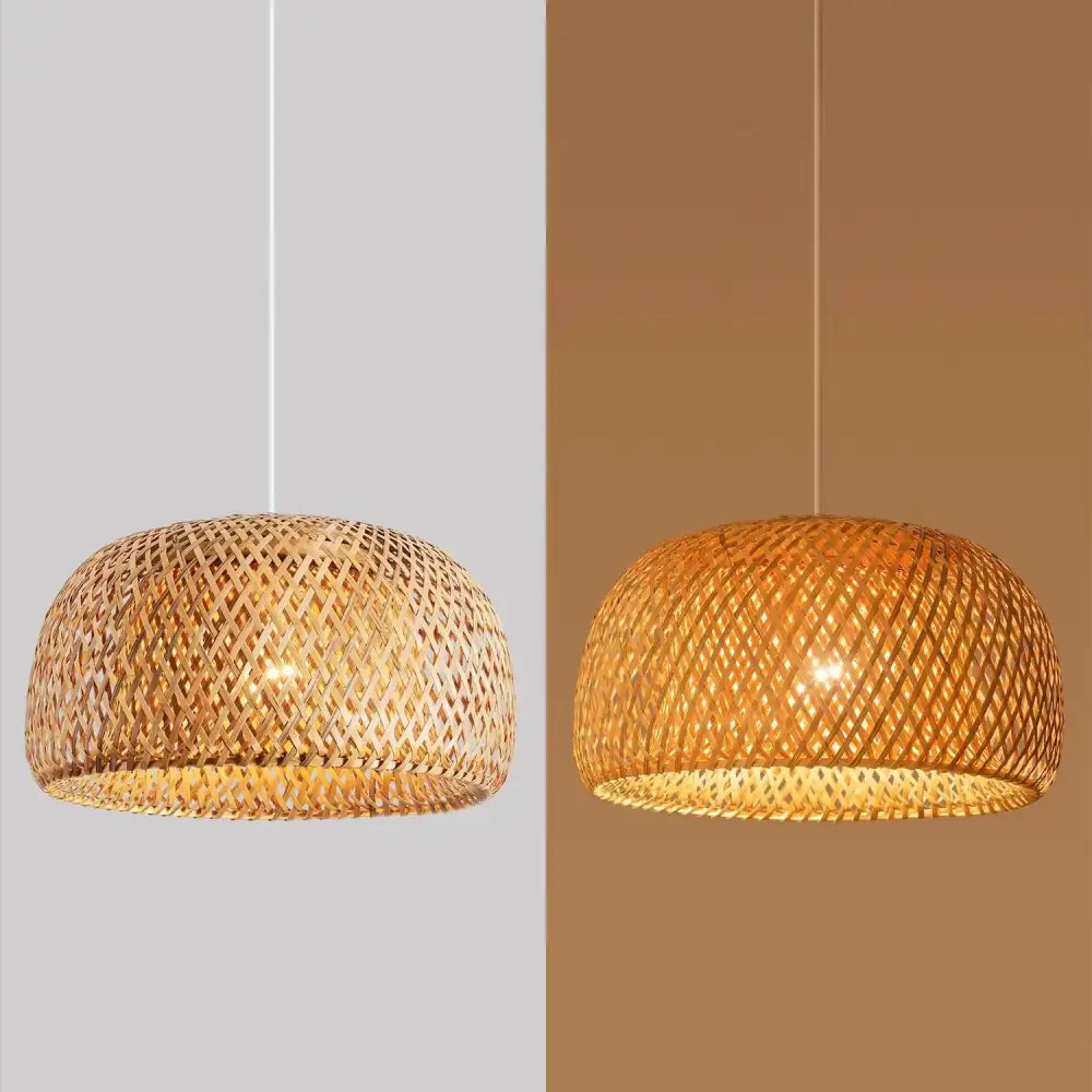 Golden Bamboo Pendant Light