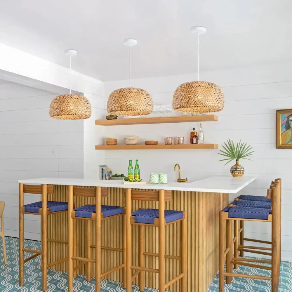 Golden Bamboo Pendant Light