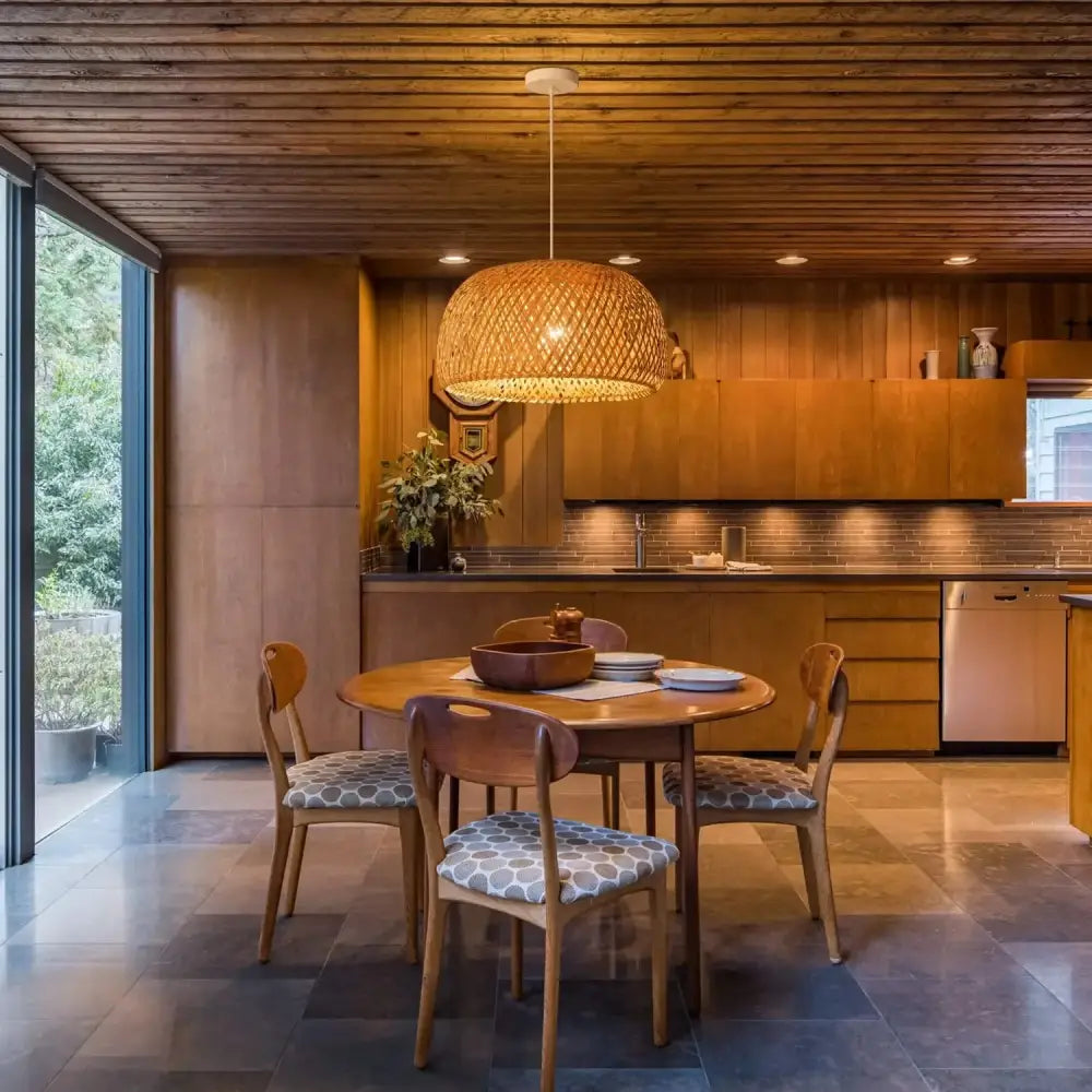 Golden Bamboo Pendant Light