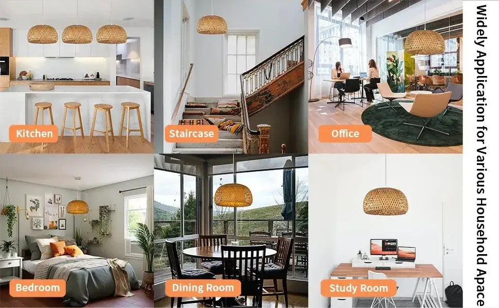 Golden Bamboo Pendant Light