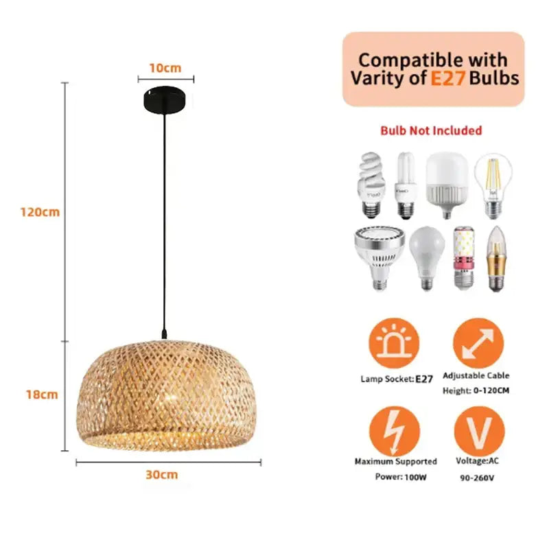 Bamboo Lantern Pendant Light