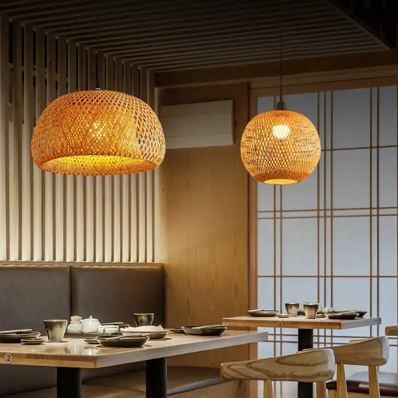 Bamboo Lantern Pendant Light