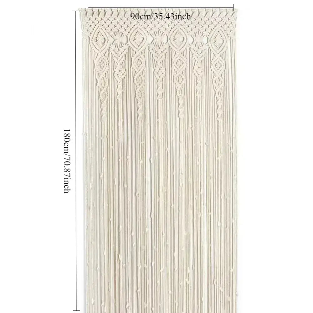 Cream Macrame Door Curtain