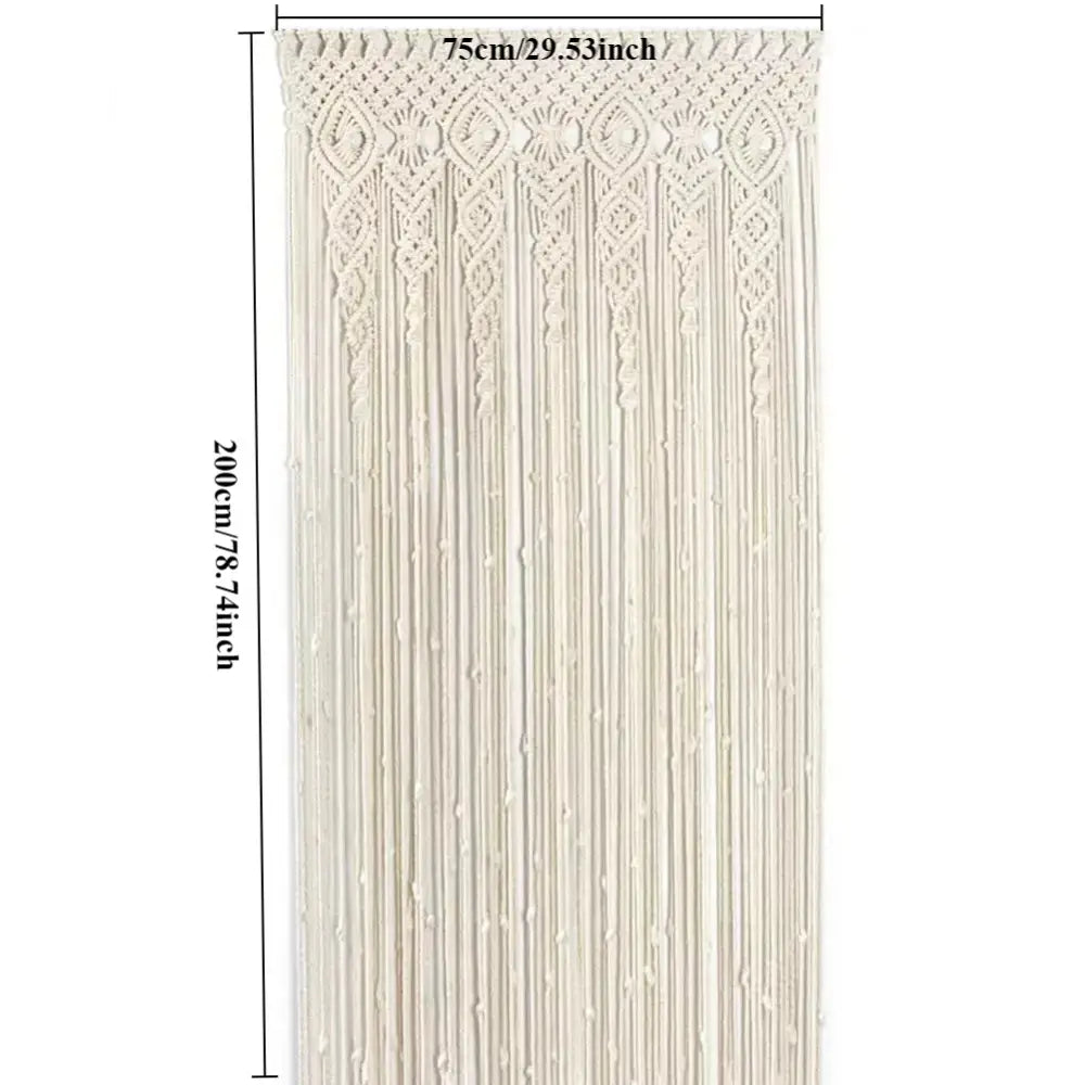 Cream Macrame Door Curtain