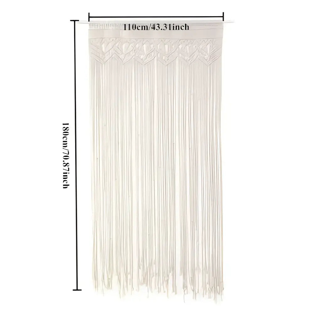 Cream Macrame Door Curtain