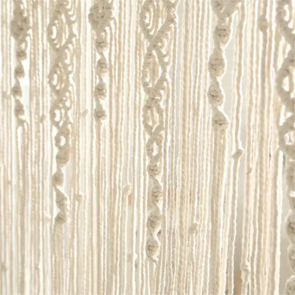 Cream Macrame Door Curtain