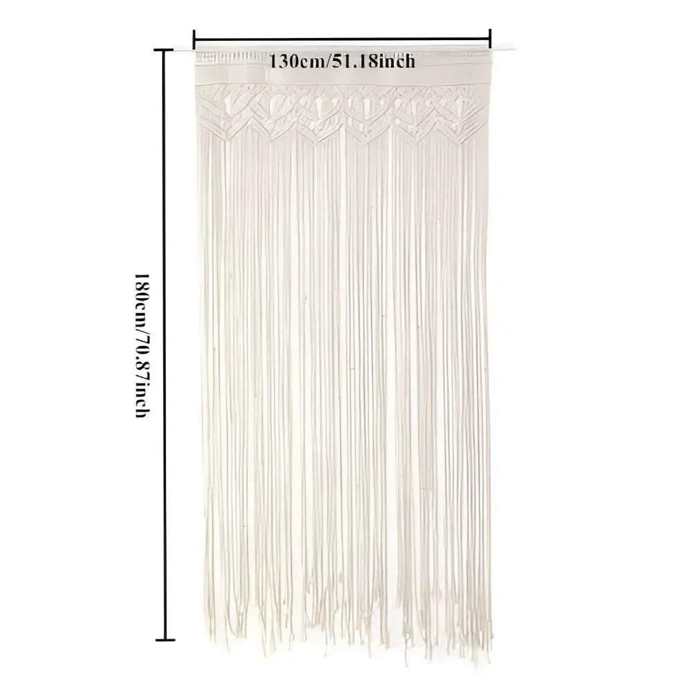 Cream Macrame Door Curtain
