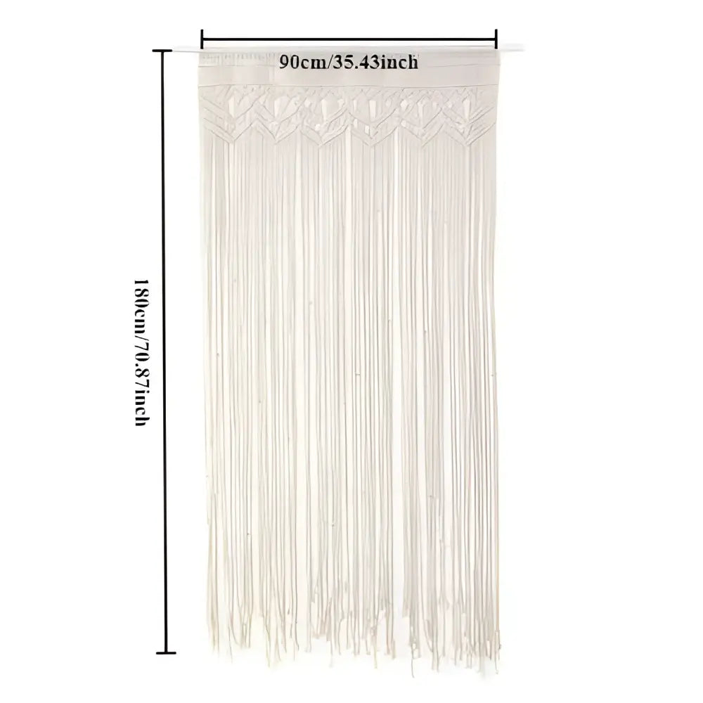 Cream Macrame Door Curtain