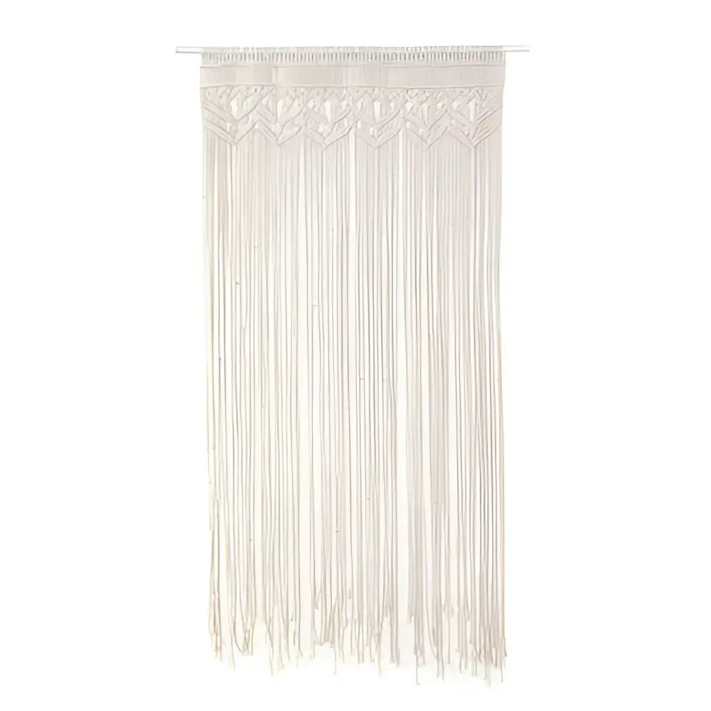 Cream Macrame Door Curtain
