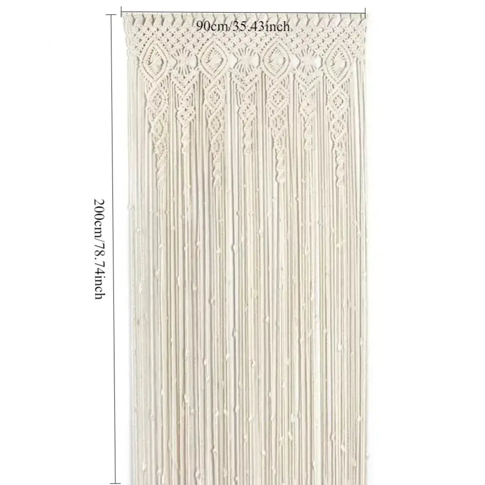 Cream Macrame Door Curtain