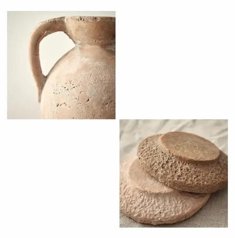 Terracotta Ceramic Vase Set