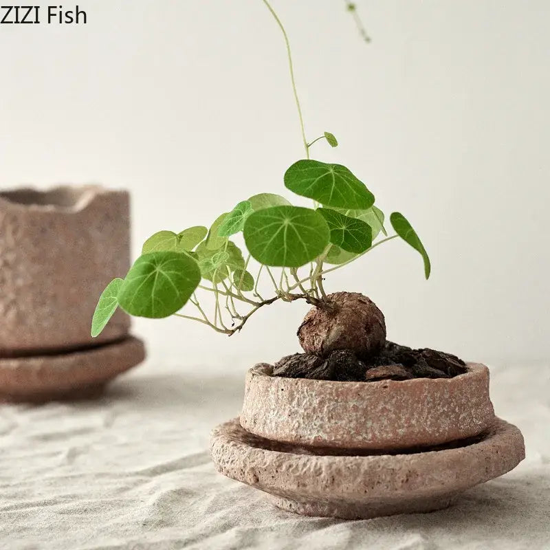 Terracotta Ceramic Vase Set