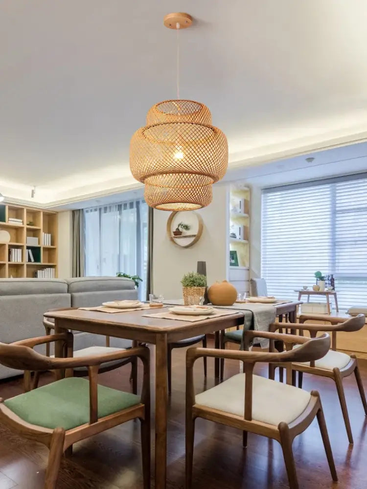 Bamboo Tiered Pendant Lamp