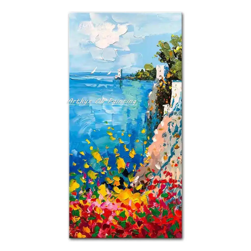 Autumn City Oil Painting
