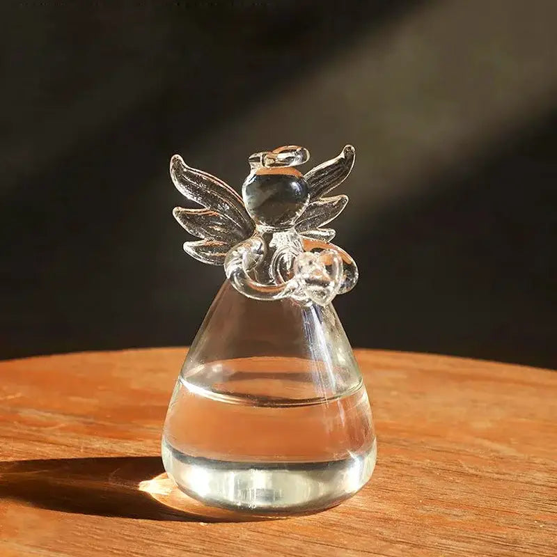 Clear Glass Angel Vase