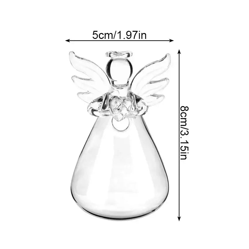 Clear Glass Angel Vase
