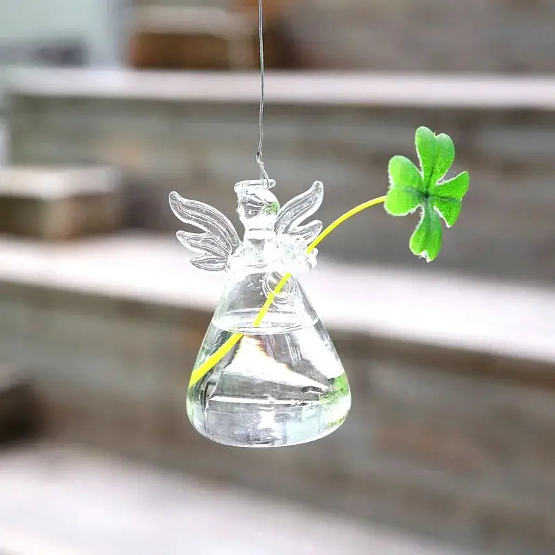 Clear Glass Angel Vase