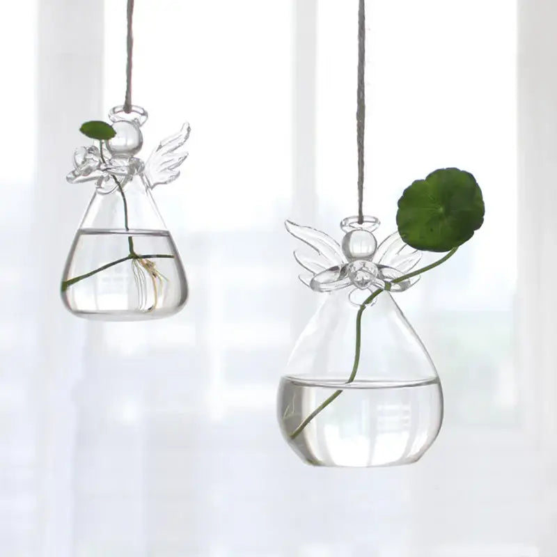 Clear Glass Angel Vase