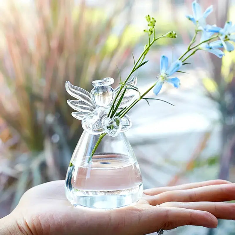 Clear Glass Angel Vase