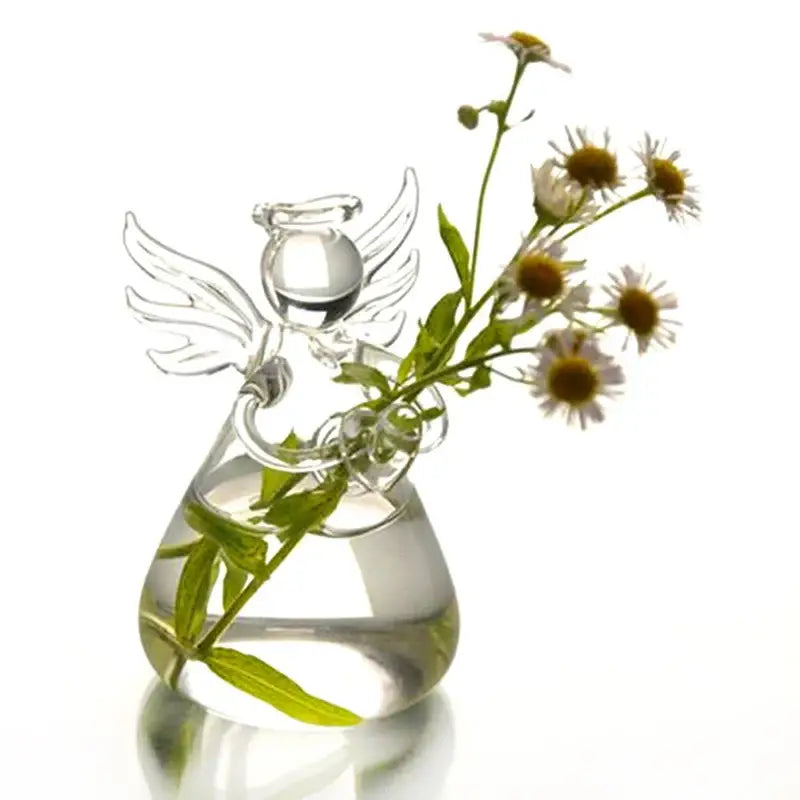 Clear Glass Angel Vase