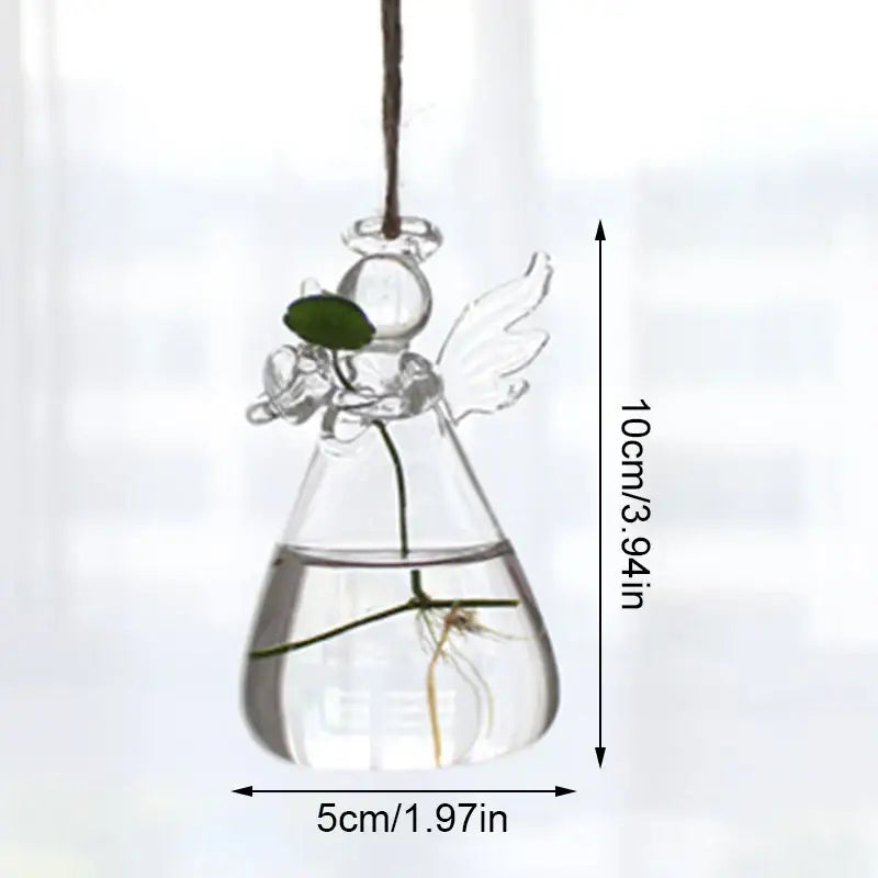 Clear Glass Angel Vase