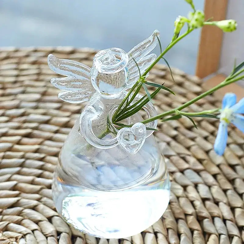 Clear Glass Angel Vase