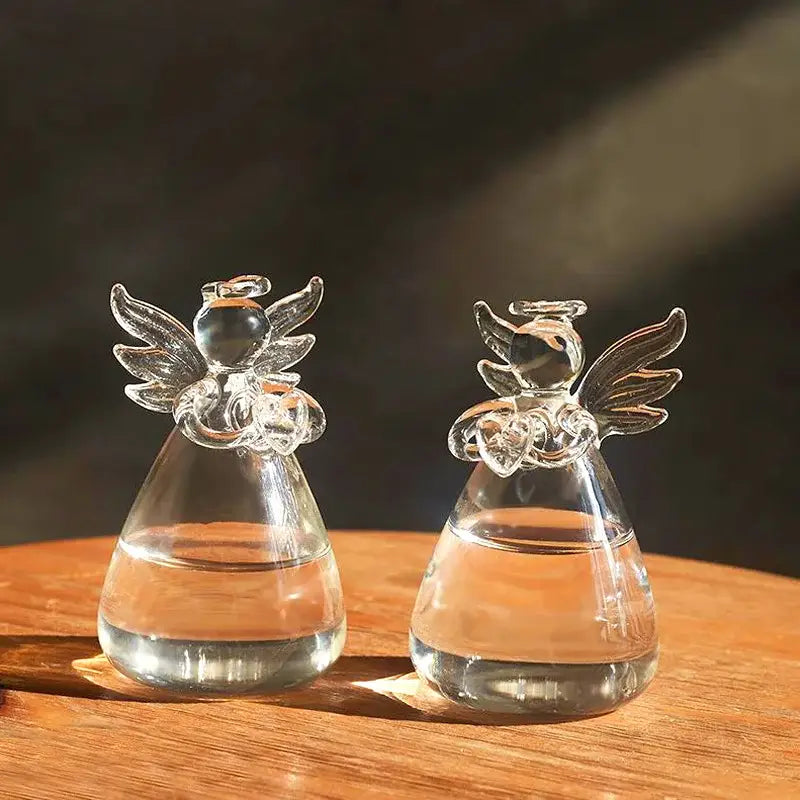 Clear Glass Angel Vase