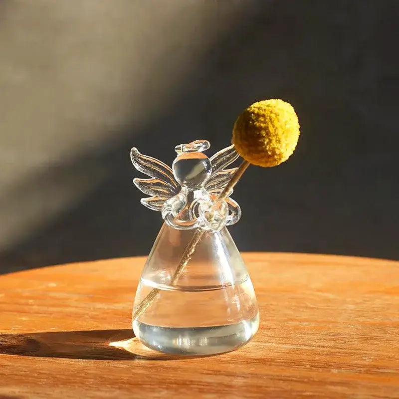 Clear Glass Angel Vase