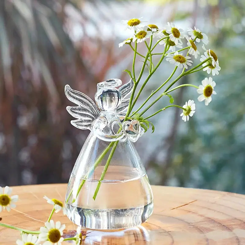 Clear Glass Angel Vase
