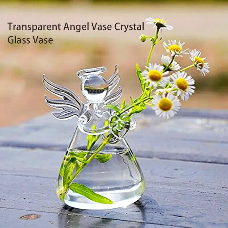 Clear Glass Angel Vase