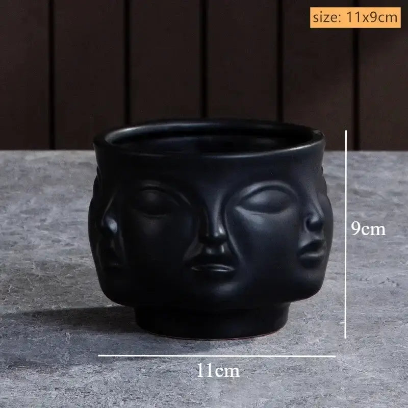 White Ceramic Face Vase