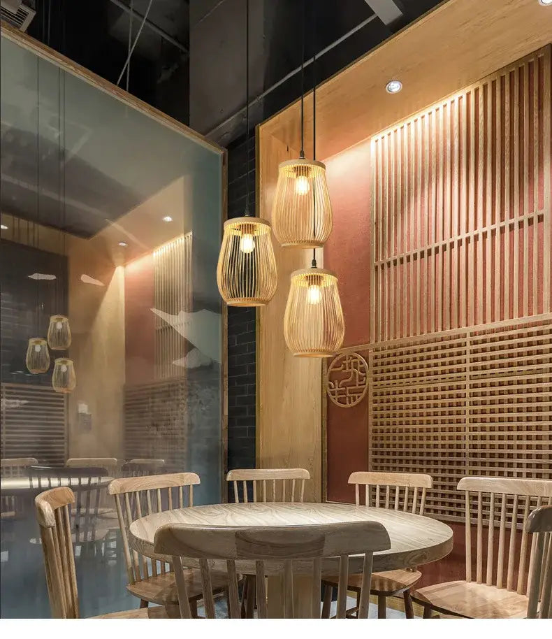 Rattan Wicker Pendant Light