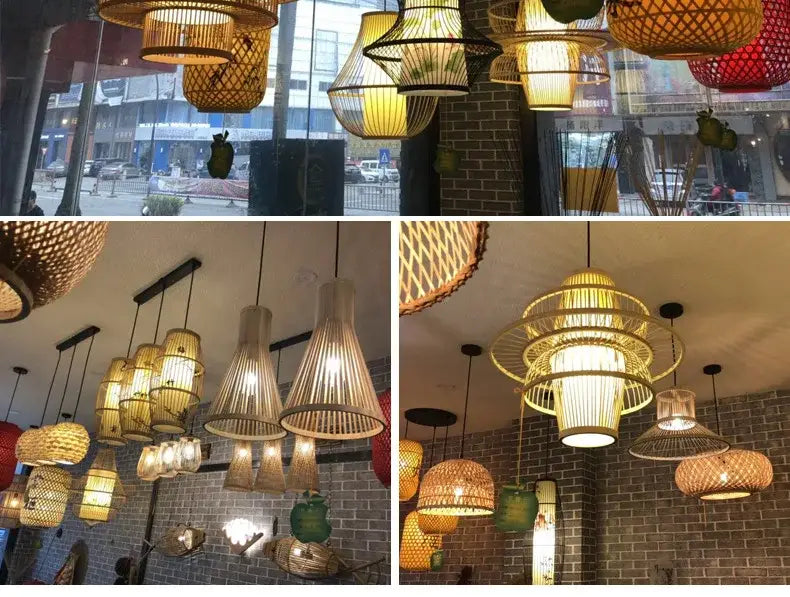 Rattan Wicker Pendant Light