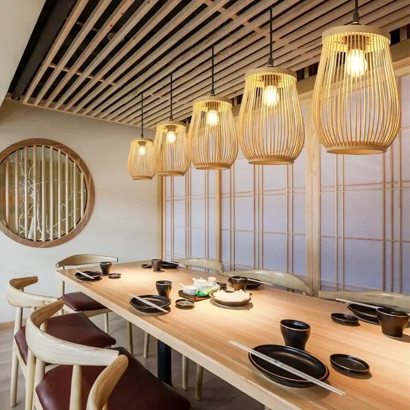 Rattan Wicker Pendant Light