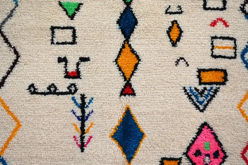 Beige Colorful Living Rug