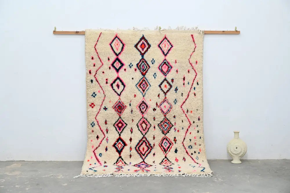 Beige Pink Moroccan Rug