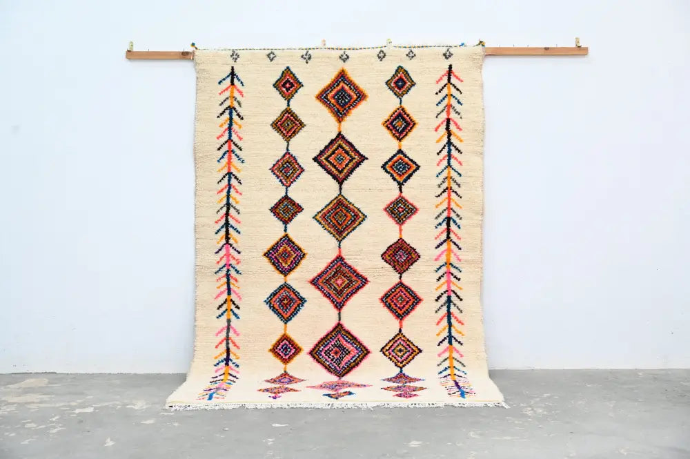 Beige Vibrant Moroccan Rug