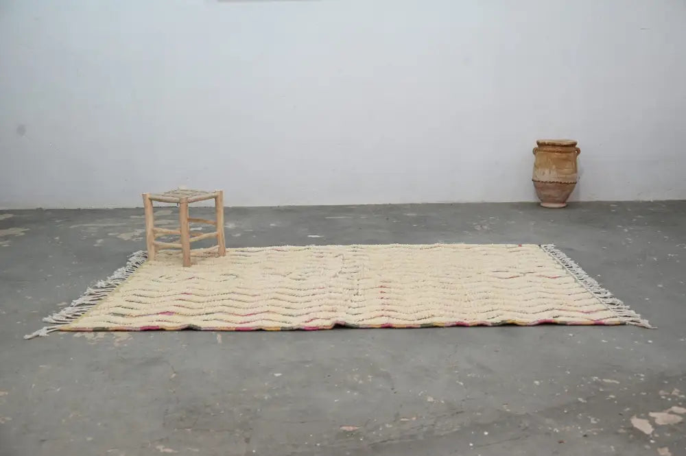 Beige Pink Zigzag Rug