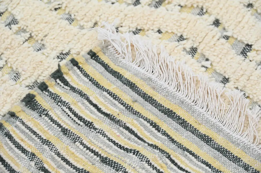 Cream Brown Moroccan Rug