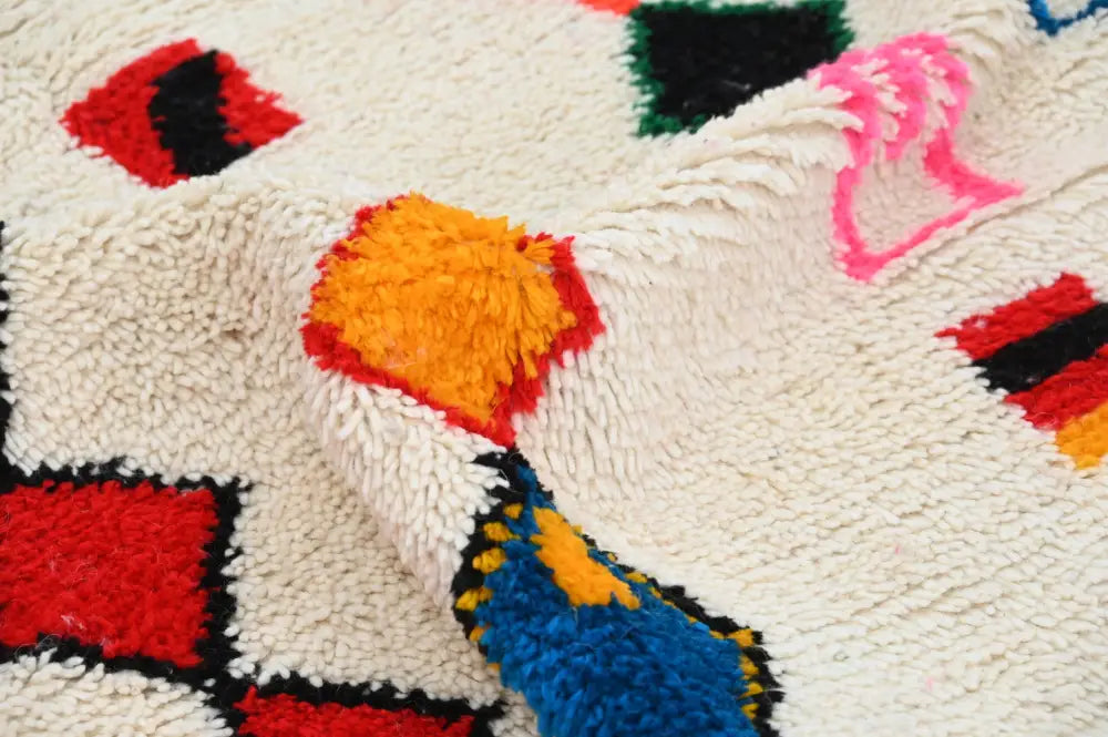 Beige Wool Moroccan Rug