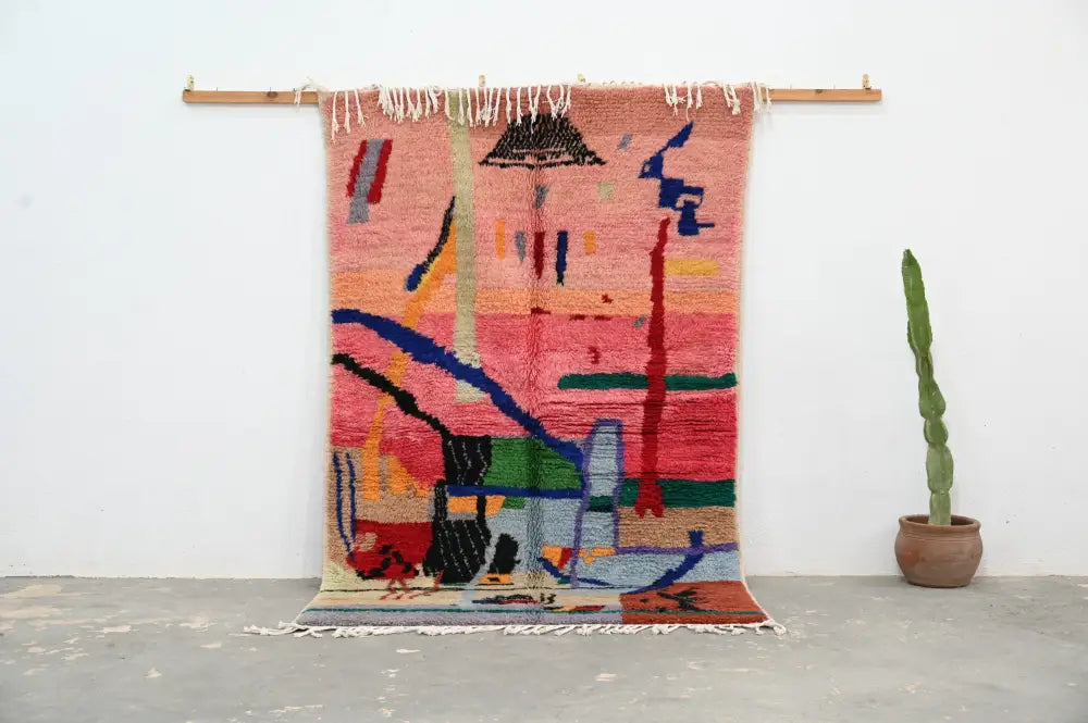 Colorful Moroccan Living Rug