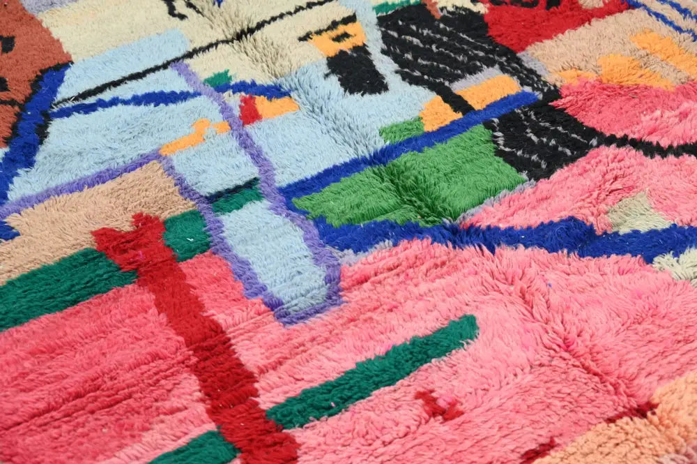 Colorful Moroccan Living Rug