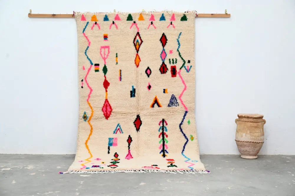 Beige Azilal Patterned Rug