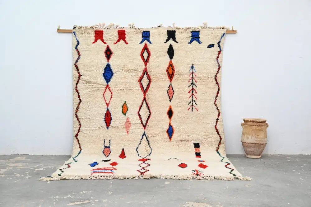 Beige Moroccan Azilal Rug